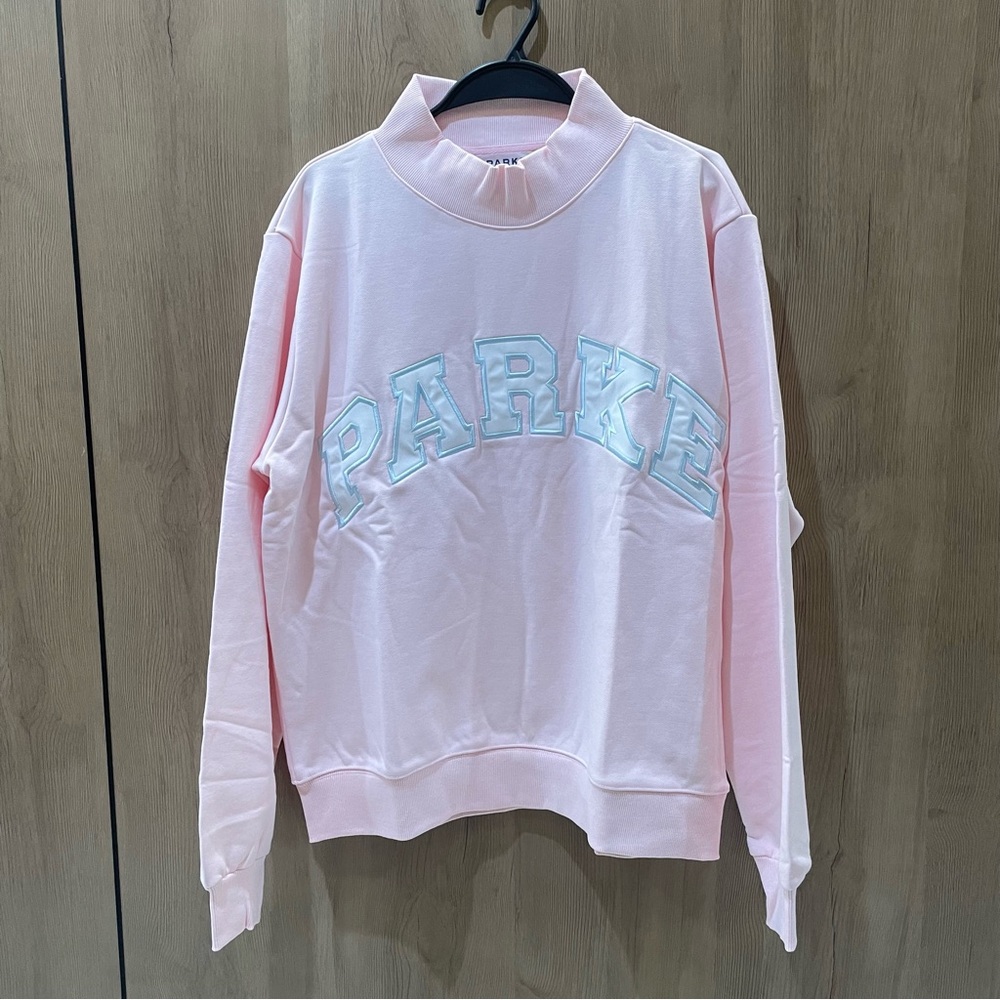Parke Light Pink Mock Neck Sweatshirt